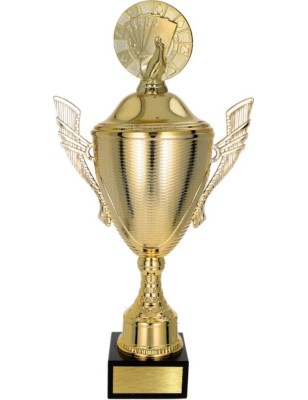 złoty Puchar z figurką gry karciane - trofeum do twojej dyscypliny