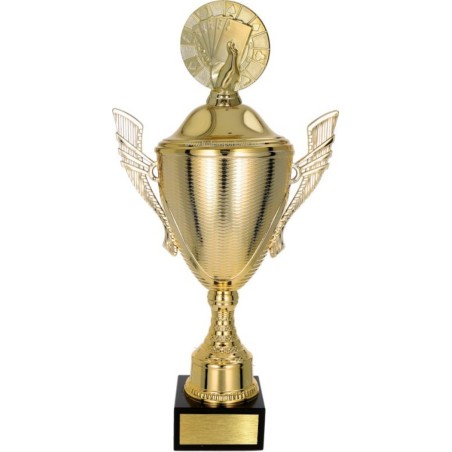 złoty Puchar z figurką gry karciane - trofeum do twojej dyscypliny