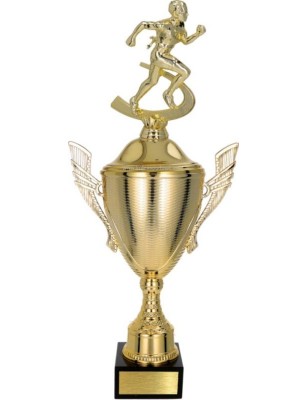 złoty Puchar z figurką biegi - trofeum do twojej dyscypliny