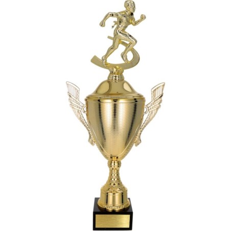 złoty Puchar z figurką biegi - trofeum do twojej dyscypliny