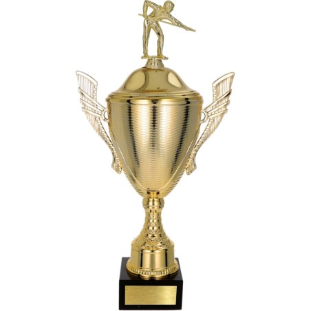 złoty Puchar z figurką bilard - trofeum do twojej dyscypliny