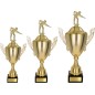 Komplet pucharów NT733 z figurką bilardzista bilard 45-39-34 cm