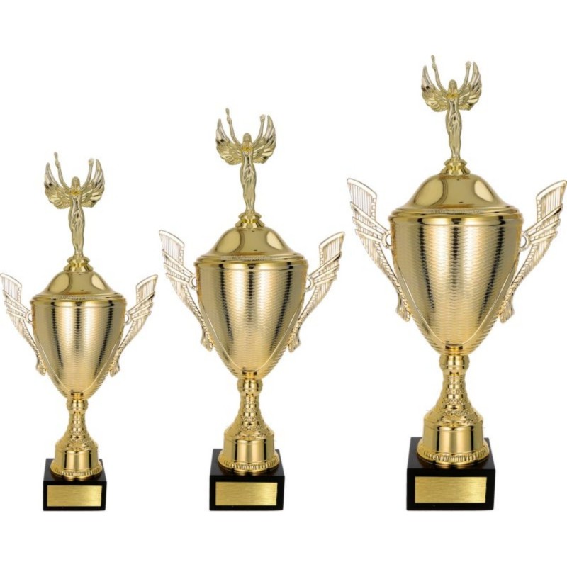 Zestaw pucharów NT733 z figurką wiktoria uniwersalne 49-43-38 cm