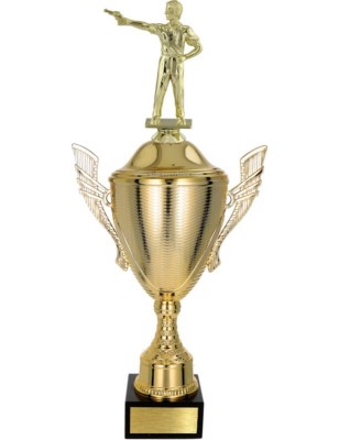 złoty Puchar z figurką strzelectwo - trofeum do twojej dyscypliny