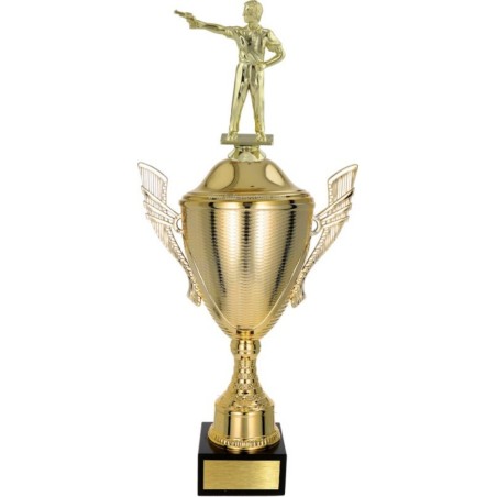 złoty Puchar z figurką strzelectwo - trofeum do twojej dyscypliny