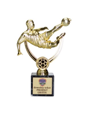 Efektowne trofeum piłka nożna gol z przewrotki nagroda dla najlepszego strzelca grawer w cenie