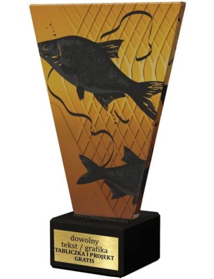 Szklana Statuetka wędkarstwo leszcz z Grawerem | Nowoczesne Trofeum Sportowe
