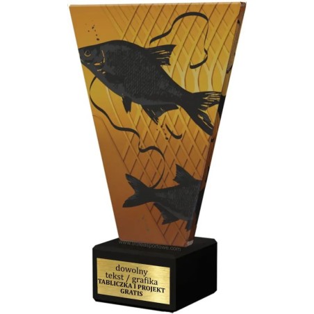 Szklana Statuetka wędkarstwo leszcz z Grawerem | Nowoczesne Trofeum Sportowe