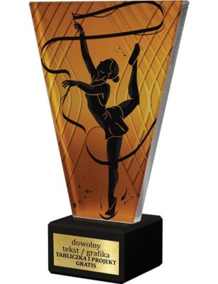 Szklana Statuetka gimnastyka z Grawerem | Nowoczesne Trofeum Sportowe