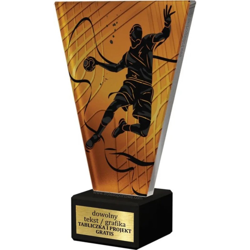 Szklana Statuetka piłka ręczna z Grawerem | Nowoczesne Trofeum Sportowe Szklana Statuetka piłka ręczna z Grawerem | Nowoczesne Trofeum Sportowe