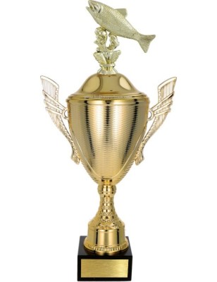 złoty Puchar z figurką wędkarstwo - trofeum do twojej dyscypliny