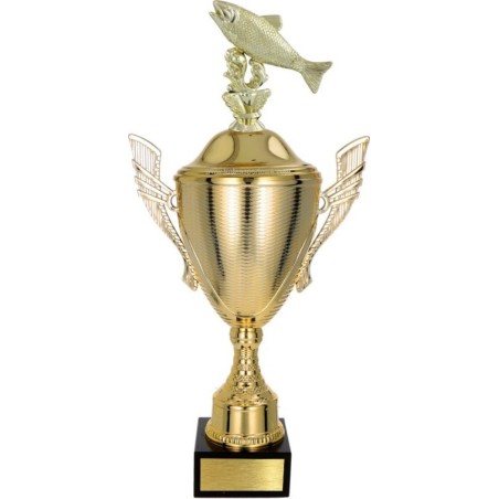 złoty Puchar z figurką wędkarstwo - trofeum do twojej dyscypliny