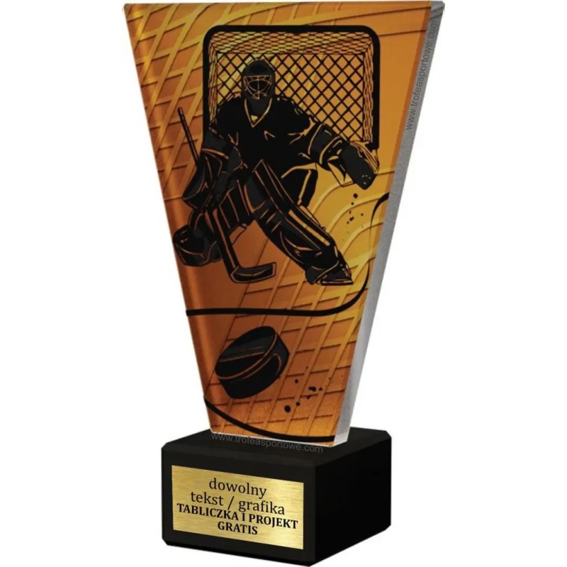 Szklana Statuetka hokej bramkarz z Grawerem | Nowoczesne Trofeum Sportowe i Biznesowe Szklana Statuetka hokej bramkarz z Grawerem | Nowoczesne Trofeum Sportowe i Biznesowe