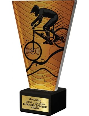 Szklana Statuetka downhill / enduro z Grawerem | Nowoczesne Trofeum Sportowe