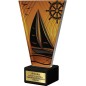 Szklana Statuetka żeglarstwo z Grawerem | Nowoczesne Trofeum Sportowe i Biznesowe