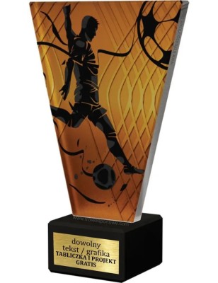 Szklana Statuetka piłka nożna MVP z Grawerem | Nowoczesne Trofeum Sportowe i Biznesowe
