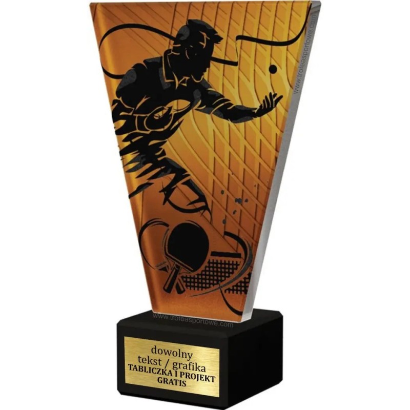 Szklana Statuetka tenis stołowy z Grawerem | Nowoczesne Trofeum Sportowe i Biznesowe Szklana Statuetka tenis stołowy z Grawerem | Nowoczesne Trofeum Sportowe i Biznesowe