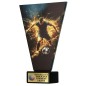 Szklana statuetka piłka nożna Napastnik czarno-złota – eleganckie trofeum sportowe z tabliczką w cenie Szklana statuetka piłka nożna Napastnik czarno-złota – eleganckie trofeum sportowe z tabliczką w cenie