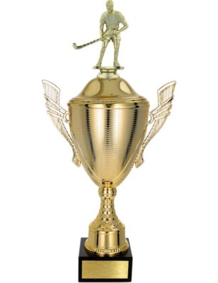 złoty Puchar z figurką unihokej - trofeum do twojej dyscypliny