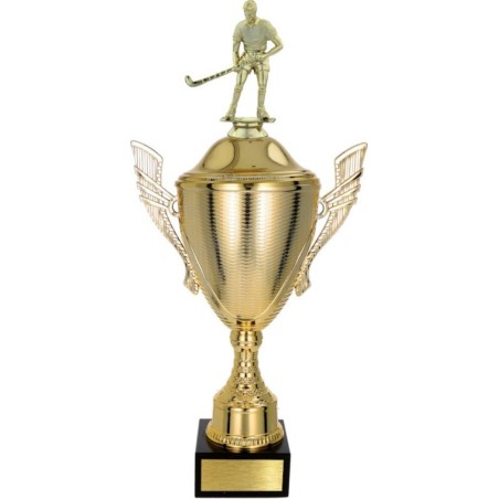 złoty Puchar z figurką unihokej - trofeum do twojej dyscypliny
