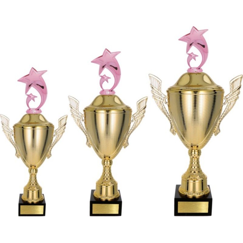 Komplet pucharów NT733 z figurką gwiazda uniwersalne 50-44-39 cm