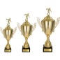 Komplet pucharów NT733 z figurką kręglarz kręgle 45-39-34 cm