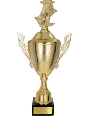 złoty Puchar z figurką sztuka - trofeum do twojej dyscypliny