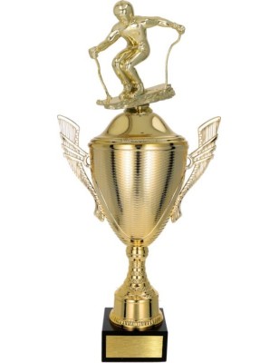 złoty Puchar z figurką narciarstwo - trofeum do twojej dyscypliny