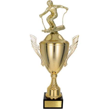 złoty Puchar z figurką narciarstwo - trofeum do twojej dyscypliny