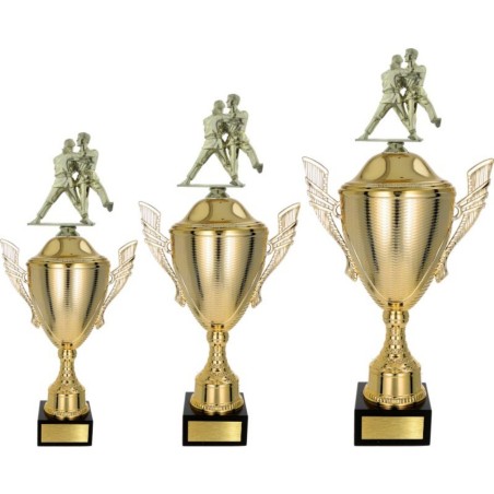 Puchar NT733 z figurką zapaśnika judo