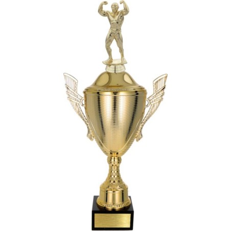 złoty Puchar z figurką kulturystyka - trofeum do twojej dyscypliny