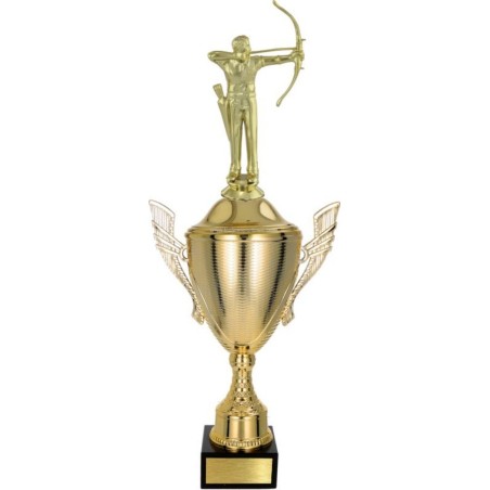 złoty Puchar z figurką łucznictwo - trofeum do twojej dyscypliny
