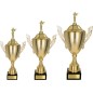 Komplet pucharów NT733 z figurką strzelec strzelectwo 45-39-34 cm