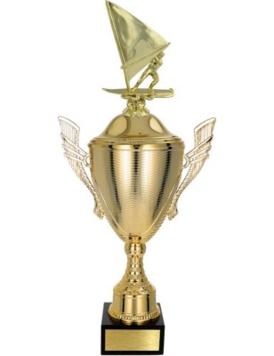 złoty Puchar z figurką windserfing - trofeum do twojej dyscypliny