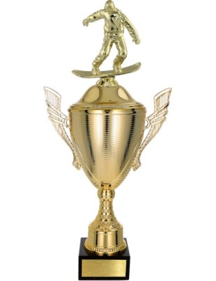 złoty Puchar z figurką snowboard - trofeum do twojej dyscypliny