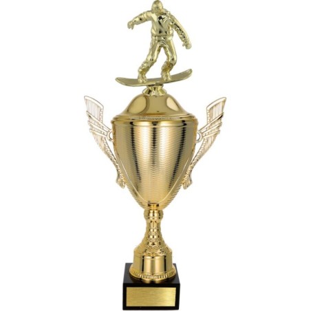 złoty Puchar z figurką snowboard - trofeum do twojej dyscypliny