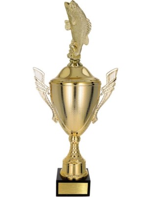 złoty Puchar z figurką wędkarstwo - trofeum do twojej dyscypliny