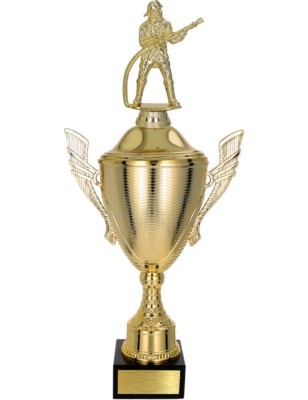 złoty Puchar z figurką straż pożarna - trofeum do twojej dyscypliny