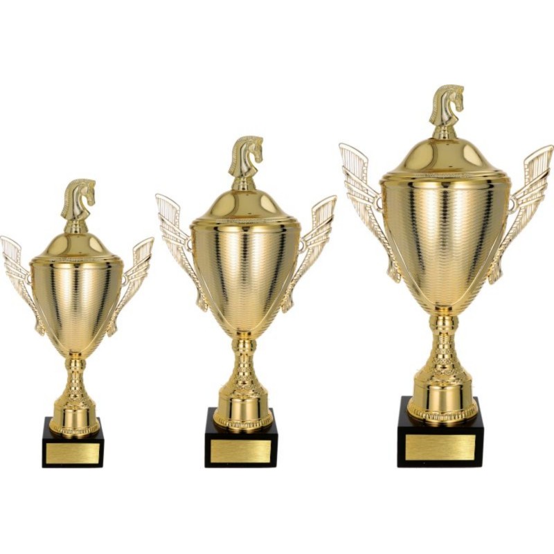 Komplet pucharów NT733 z figurką szachy 45-39-34 cm