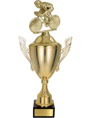 złoty Puchar z figurką kolarstwo - trofeum do twojej dyscypliny