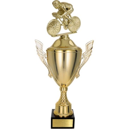 złoty Puchar z figurką kolarstwo - trofeum do twojej dyscypliny