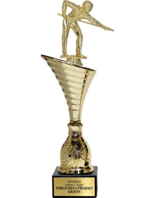 Złoty puchar z figurką bilard - NT1000 puchar tematyczny z dyscypliną