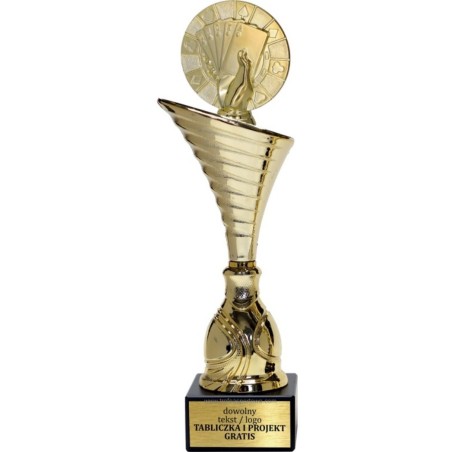 Złoty puchar z figurką gry karciane- NT1000 puchar tematyczny z dyscypliną