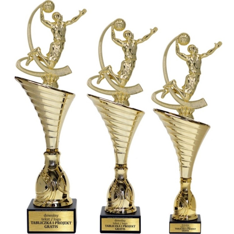 Zestaw pucharów NT1000 z figurką koszykarz koszykówka 36-33-32 cm