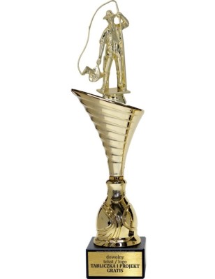 Złoty puchar z figurką wędkarstwo - NT1000 puchar tematyczny z dyscypliną