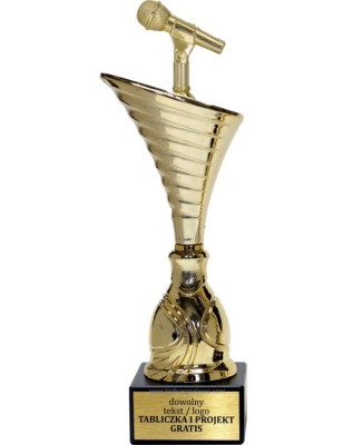 Złoty puchar z figurką muzyka - NT1000 puchar tematyczny z dyscypliną