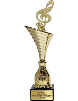 Złoty puchar z figurką muzyka - NT1000 puchar tematyczny z dyscypliną