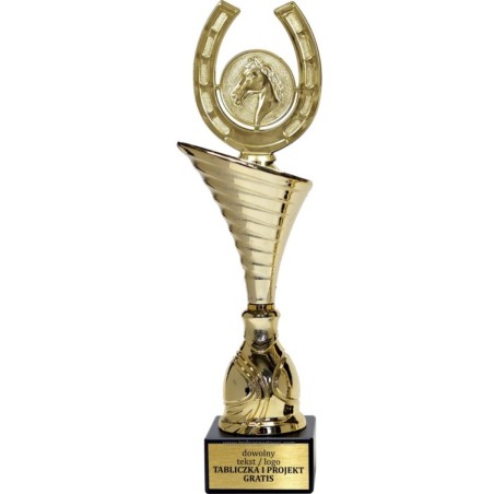 Złoty puchar z figurką jeździectwo - NT1000 puchar tematyczny z dyscypliną