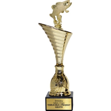 Złoty puchar z figurką wędkarstwo - NT1000 puchar tematyczny z dyscypliną