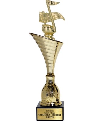 Złoty puchar z figurką muzyka - NT1000 puchar tematyczny z dyscypliną